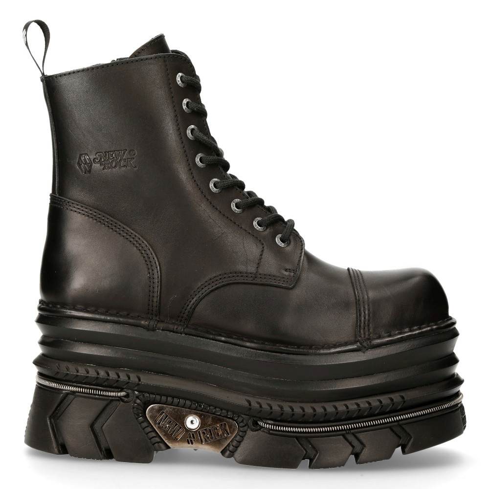 New Rock - M-MILI083C-S61 Plattformstiefel - Schwarz